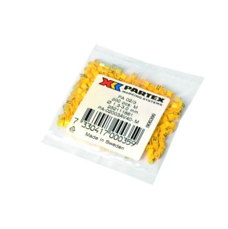 Маркировка за проводници, символ 2, 1.3 - 3.0 mm, 0.25 - 1.5 mm², пакет от 5 х 200 бр., модел PA 02/3, цвят жълт